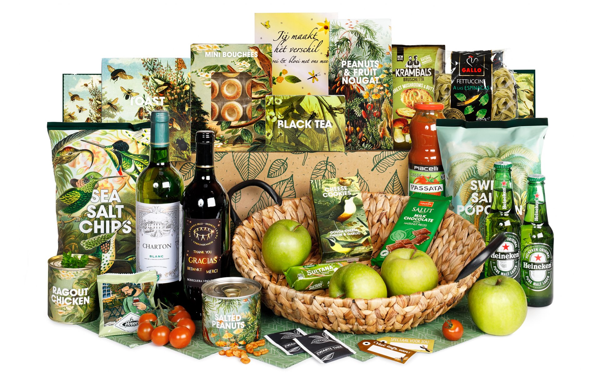 Decoratieve trein met Kerstman, kerstboom en cadeaus - Kerstdorpen
