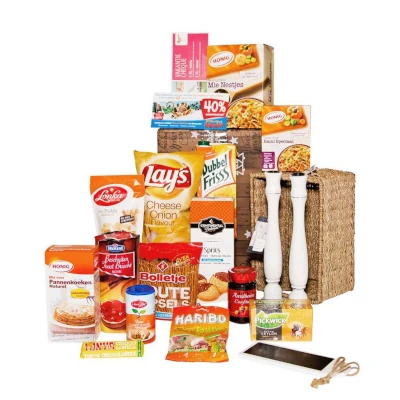 kerstpakket met kandelaar