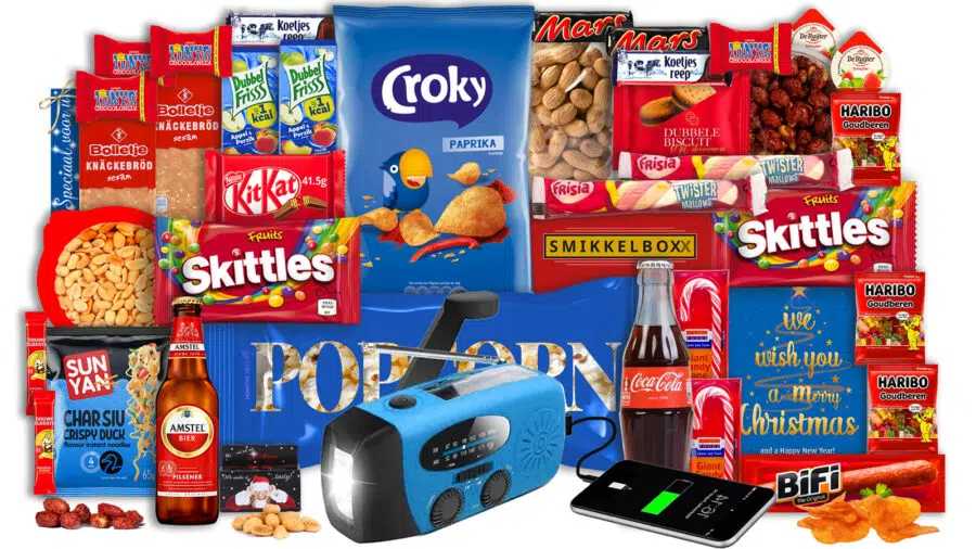 Noodpakket met radio en hapjes