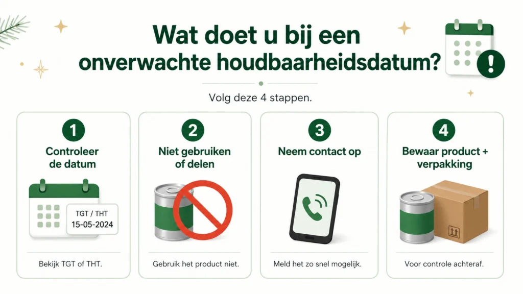 Wat doet u bij een onverwachte houdbaarheidsdatum?