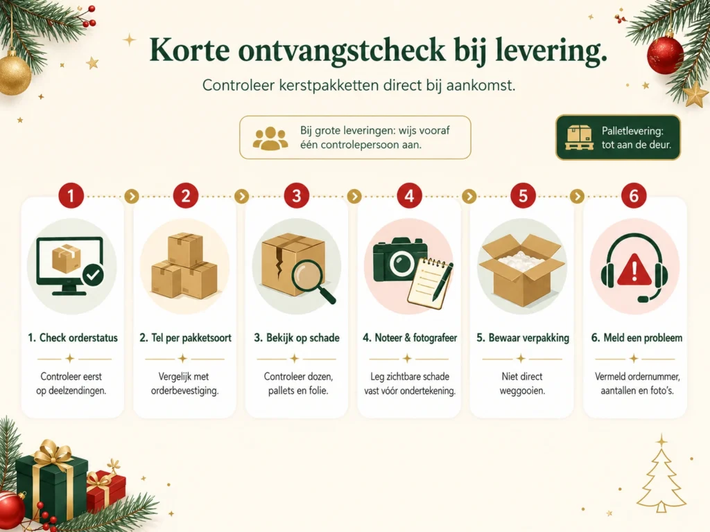 De ontvangstcheck die we aanraden