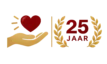 Gouden hand, rood hart, 25 jaar jubileum met lauwerkrans